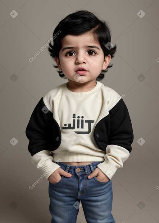 Iraqi infant boy with  black hair