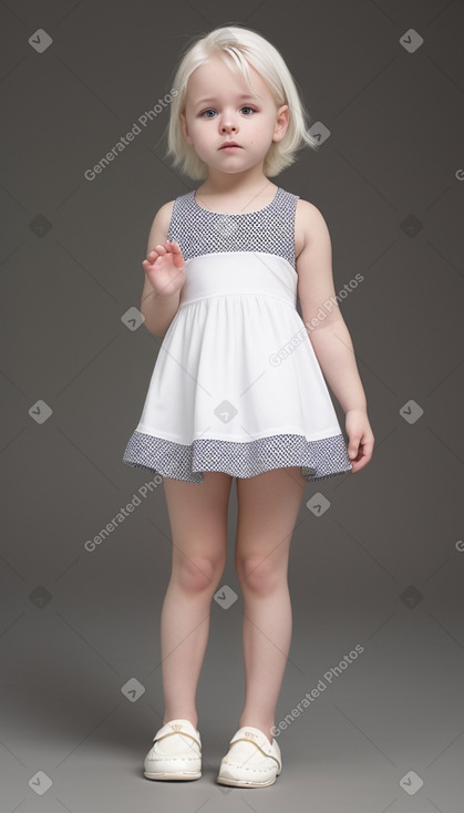 American infant girl with  white hair