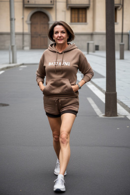 Italian middle-aged female with  brown hair