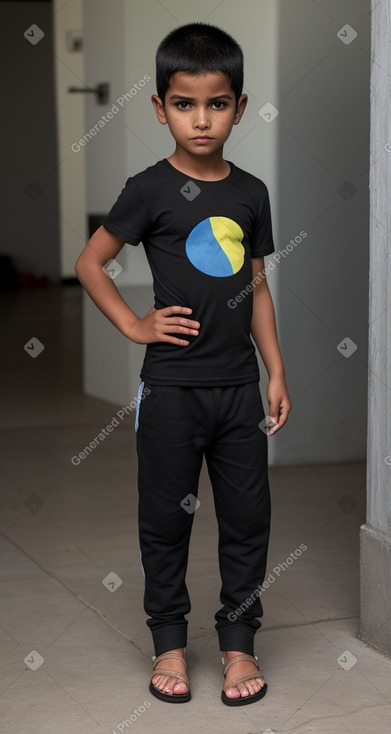 Honduran child boy with  black hair