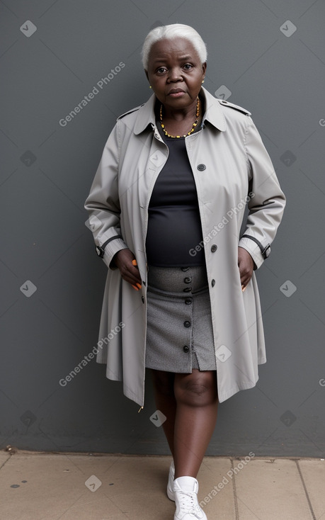 Zambian elderly female with  gray hair