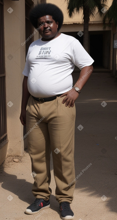 Sudanese middle-aged male with  brown hair