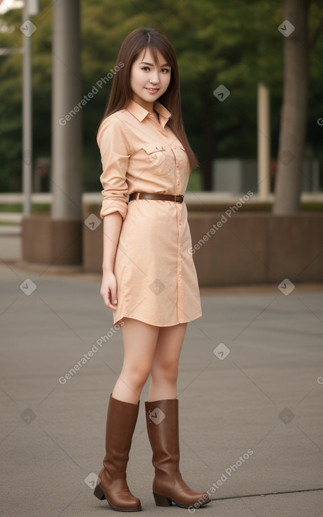 Young adult female with  brown hair