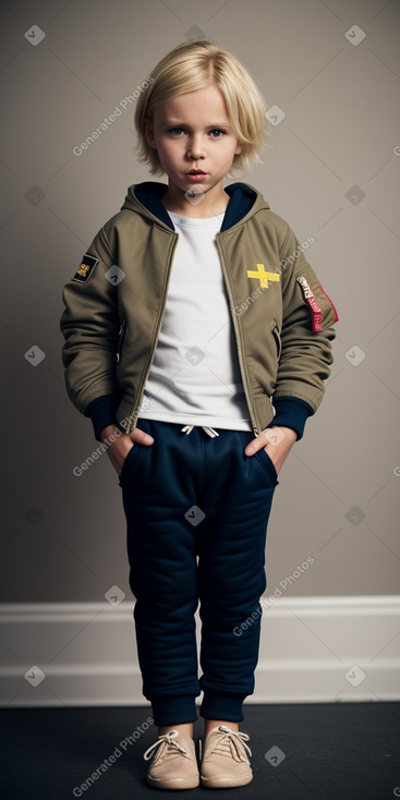 Swedish child boy with  blonde hair