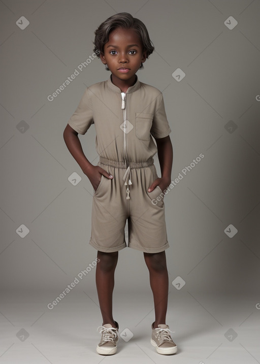 Child boy with  gray hair