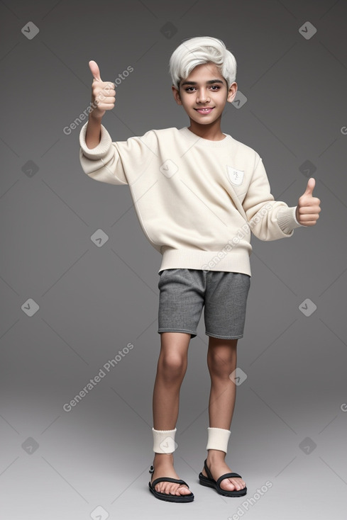 Qatari child boy with  white hair