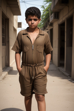 Yemeni teenager boy with  brown hair