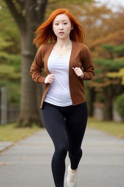 Japanese adult female with  ginger hair