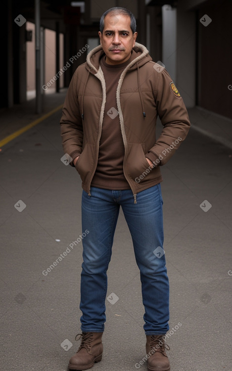 Venezuelan 45 years male with  brown hair