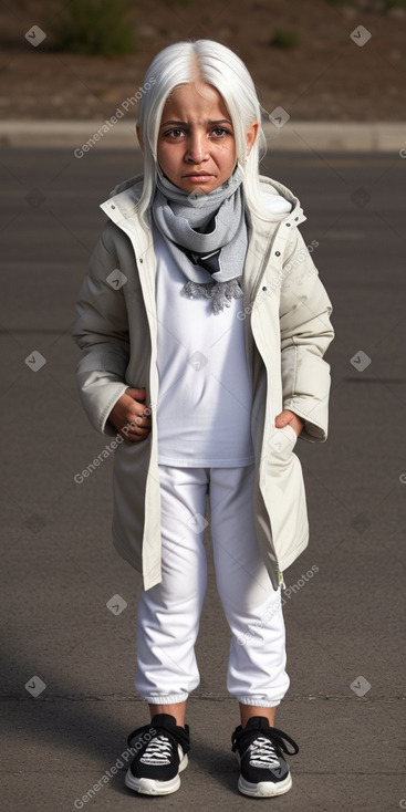 Arab child female with  white hair