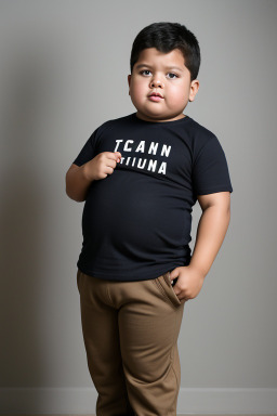 Panamanian child boy with  brown hair