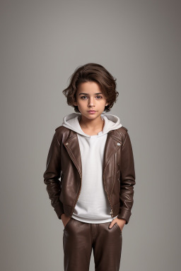 Moroccan child boy with  brown hair