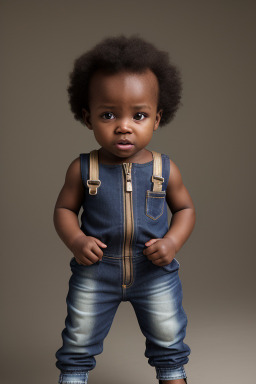 African infant boy with  brown hair