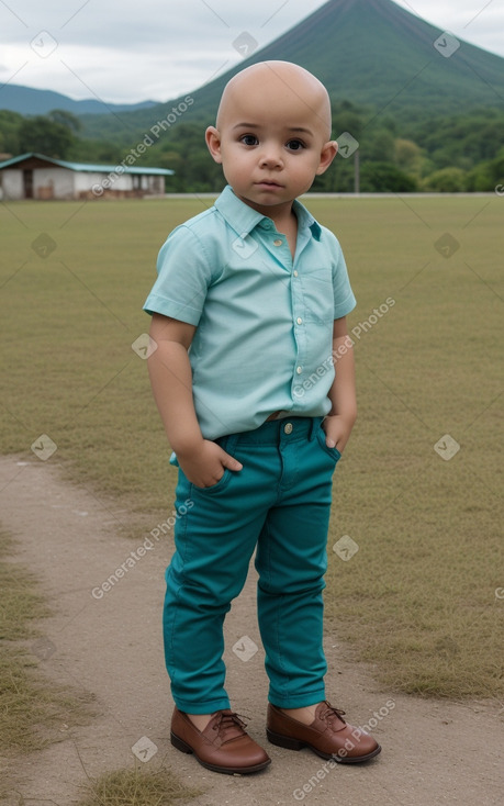 Honduran infant boy with  blonde hair