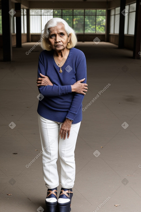 Sri lankan elderly female with  blonde hair