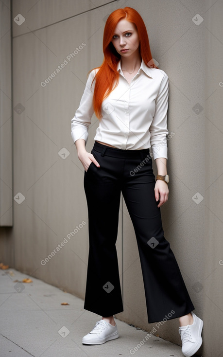 Russian adult female with  ginger hair