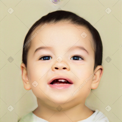 Neutral white child female with short  brown hair and brown eyes