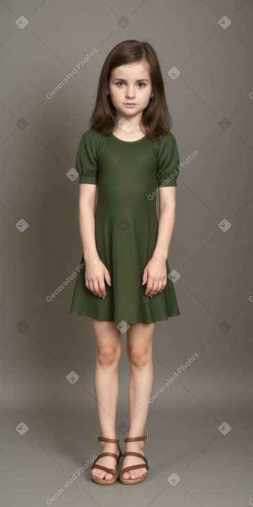 Serbian child girl with  brown hair