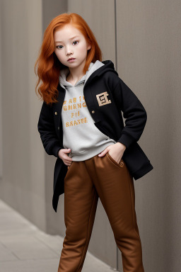 Chinese child female with  ginger hair