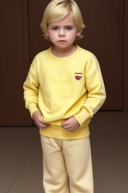 Paraguayan child boy with  blonde hair