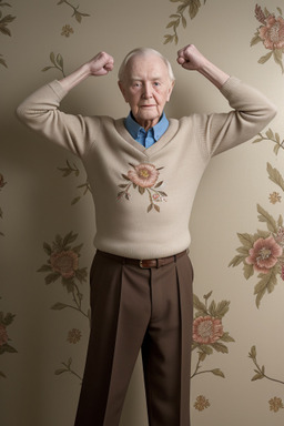 Elderly male with  brown hair