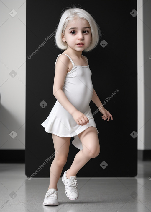 Iranian infant girl with  white hair