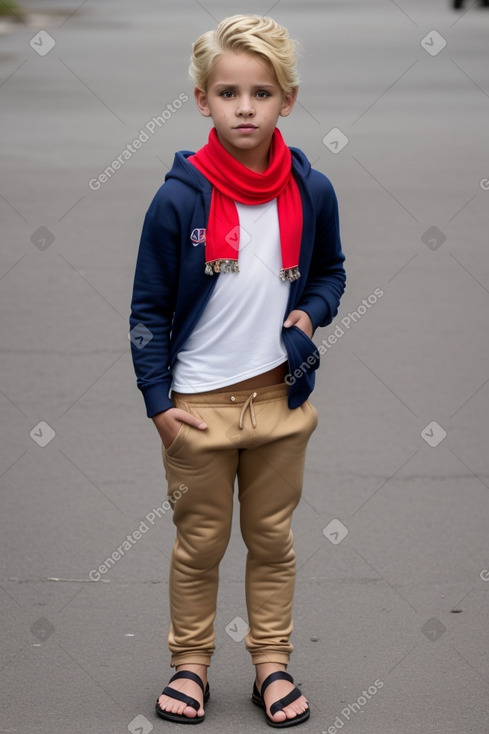 Cuban child boy with  blonde hair