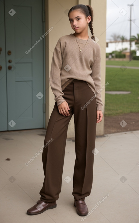 Nicaraguan teenager boy with  brown hair