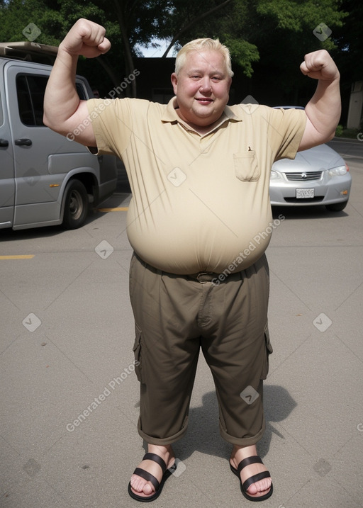 Elderly male with  blonde hair