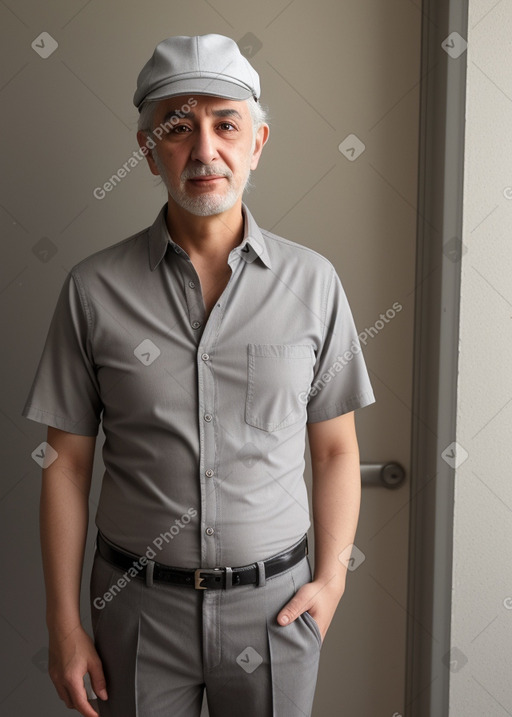 Turkish adult non-binary with  gray hair