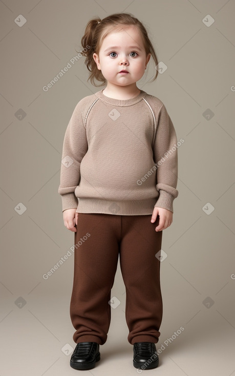 Danish infant girl with  brown hair