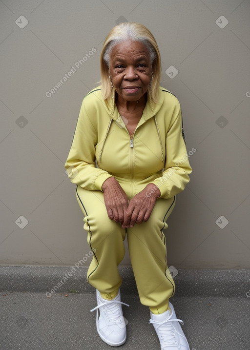 Jamaican elderly female with  blonde hair