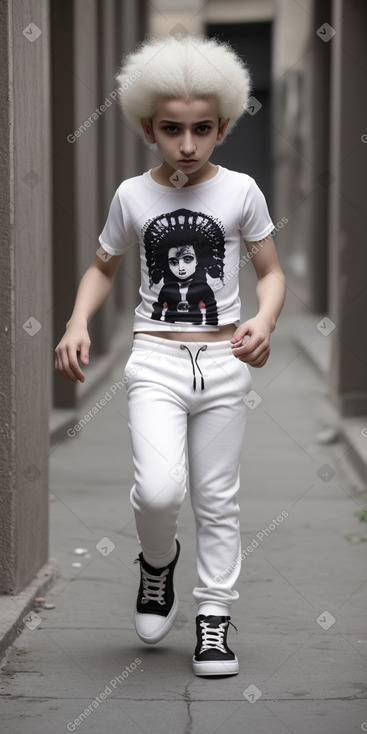 Azerbaijani child boy with  white hair