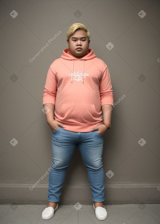 Indonesian young adult male with  blonde hair