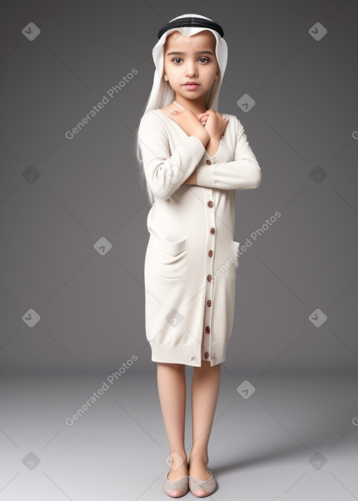 Qatari child girl with  white hair