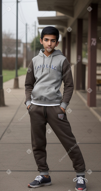 Nepalese teenager boy with  gray hair