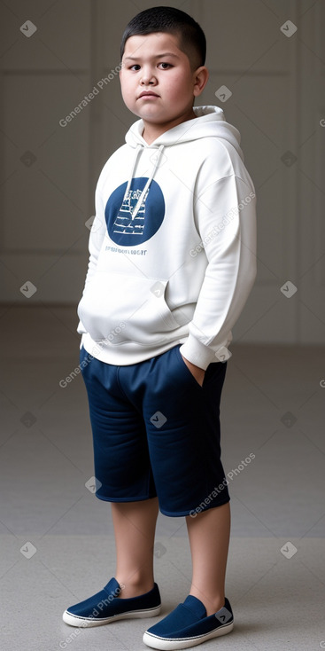 Uzbek child boy with  white hair