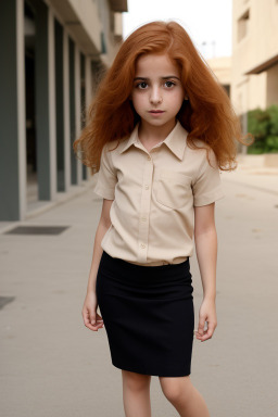 Arab child girl with  ginger hair