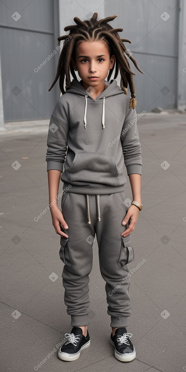 Tunisian child boy with  gray hair