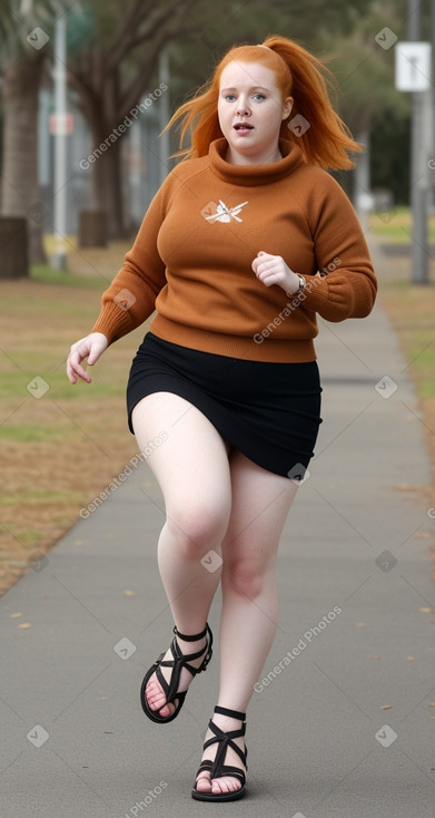 Australian adult female with  ginger hair