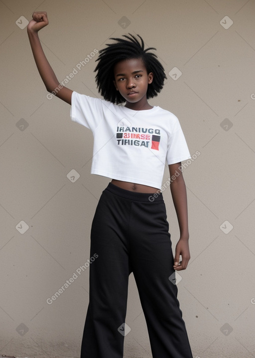 Zimbabwean teenager boy with  black hair