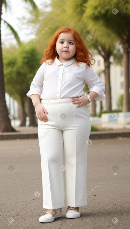 Algerian child girl with  ginger hair