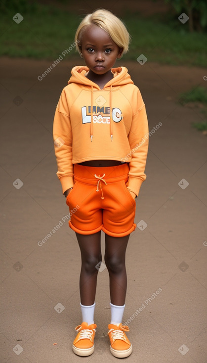 Ugandan child girl with  blonde hair