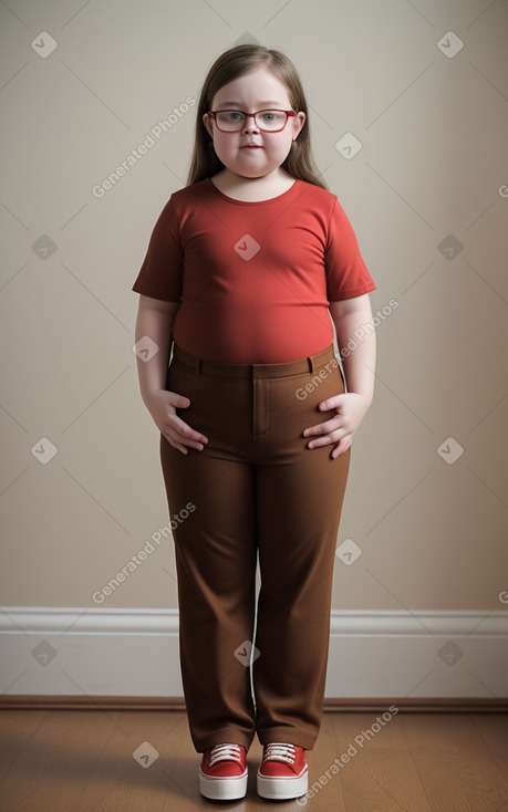 Canadian child girl with  brown hair