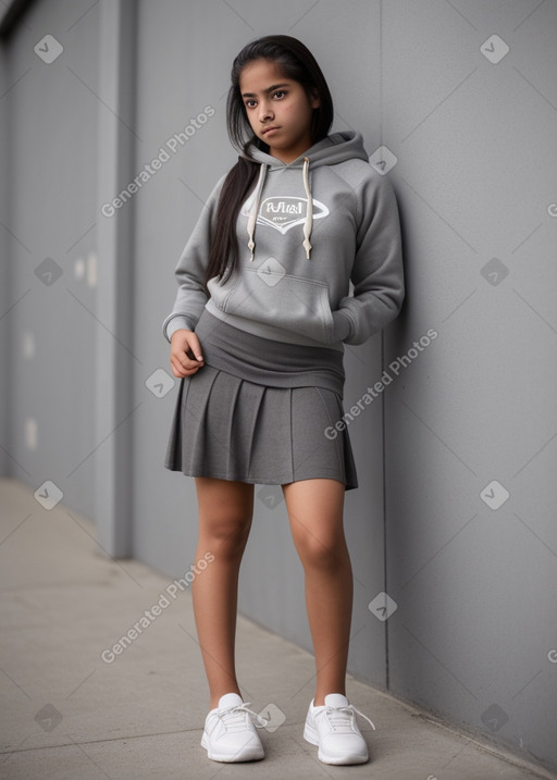 Guatemalan teenager girl with  gray hair