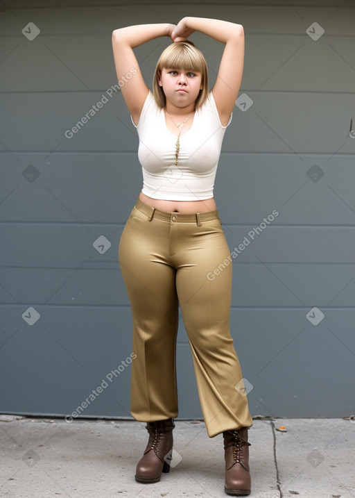 Cuban teenager boy with  blonde hair