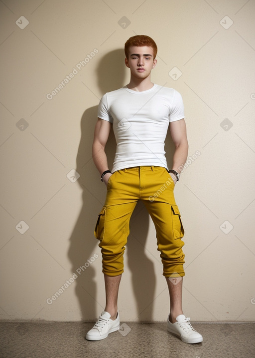 Libyan young adult male with  ginger hair