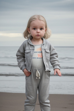 Swedish infant girl with  gray hair