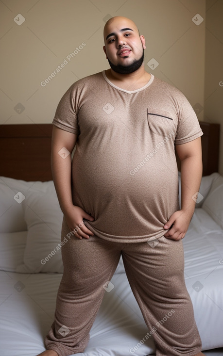 Moroccan young adult male with  brown hair