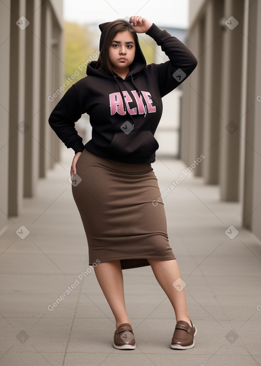 Hispanic teenager female with  brown hair